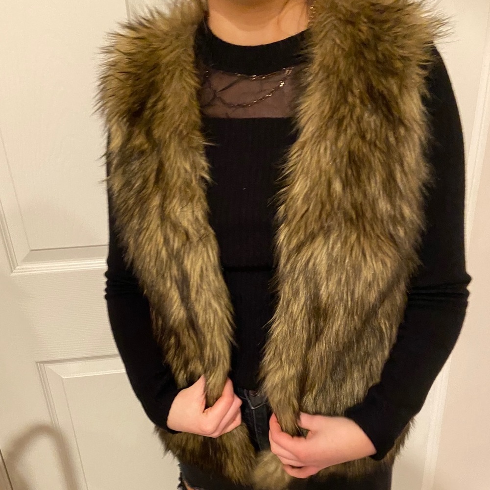 Faux fur vest